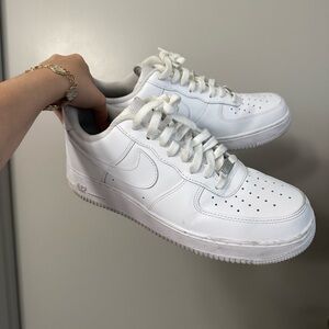 Nike White Low-Top Swoosh Sneakers